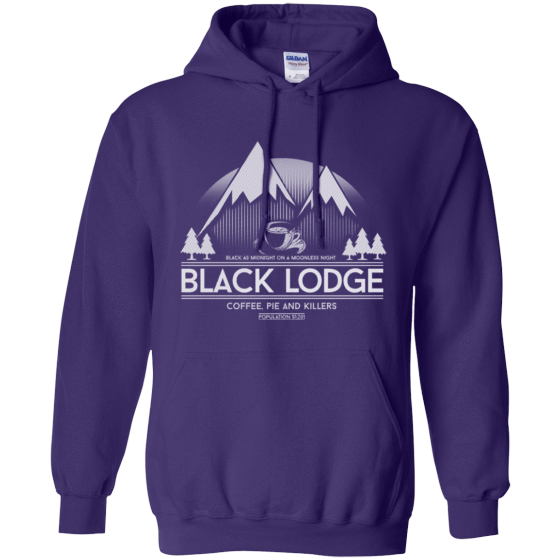 Sweatshirts Purple / Small Black Lodge Pullover Hoodie