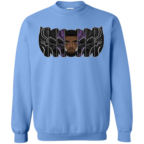 Sweatshirts Carolina Blue / S Black Panther Mask Crewneck Sweatshirt