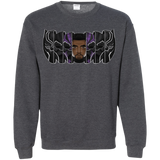 Sweatshirts Dark Heather / S Black Panther Mask Crewneck Sweatshirt