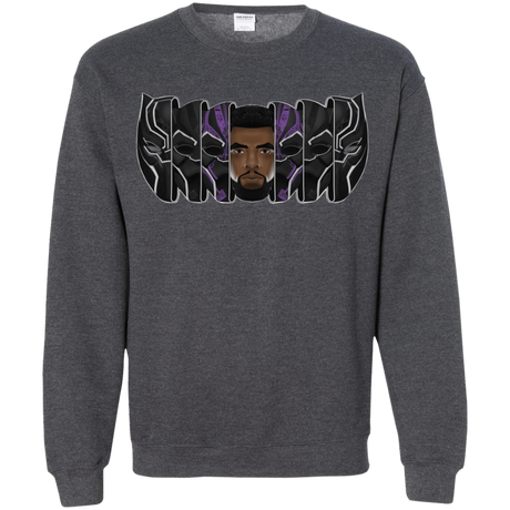 Sweatshirts Dark Heather / S Black Panther Mask Crewneck Sweatshirt