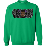 Sweatshirts Irish Green / S Black Panther Mask Crewneck Sweatshirt