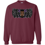 Sweatshirts Maroon / S Black Panther Mask Crewneck Sweatshirt