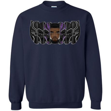 Sweatshirts Navy / S Black Panther Mask Crewneck Sweatshirt