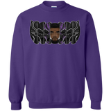 Sweatshirts Purple / S Black Panther Mask Crewneck Sweatshirt