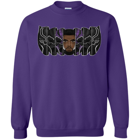 Sweatshirts Purple / S Black Panther Mask Crewneck Sweatshirt