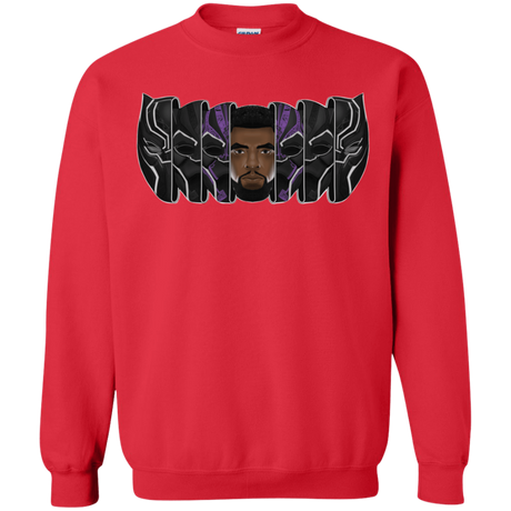 Sweatshirts Red / S Black Panther Mask Crewneck Sweatshirt