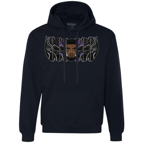 Sweatshirts Navy / S Black Panther Mask Premium Fleece Hoodie