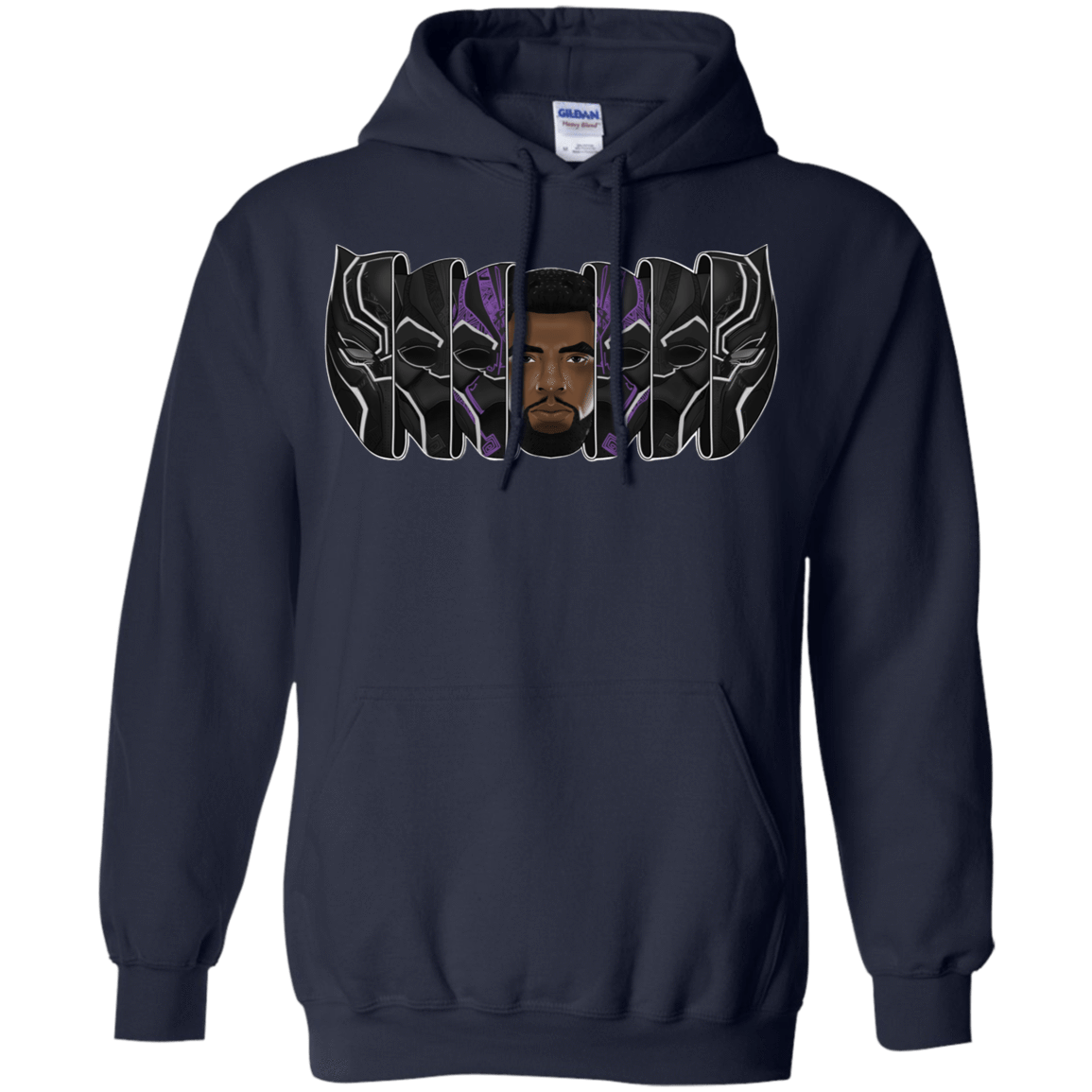 Sweatshirts Navy / S Black Panther Mask Pullover Hoodie