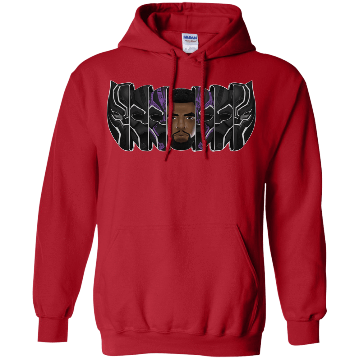 Sweatshirts Red / S Black Panther Mask Pullover Hoodie