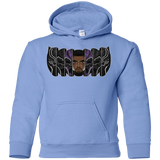 Sweatshirts Carolina Blue / YS Black Panther Mask Youth Hoodie