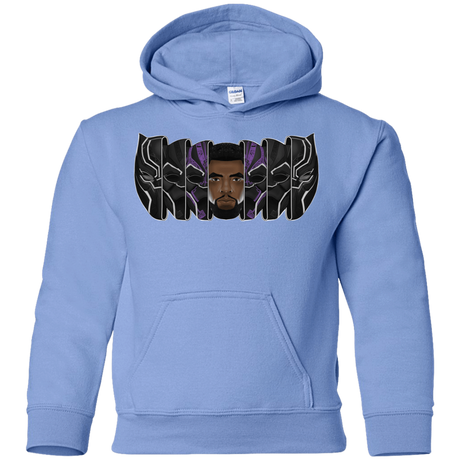Sweatshirts Carolina Blue / YS Black Panther Mask Youth Hoodie