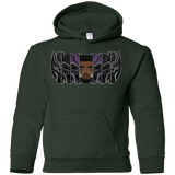 Sweatshirts Forest Green / YS Black Panther Mask Youth Hoodie