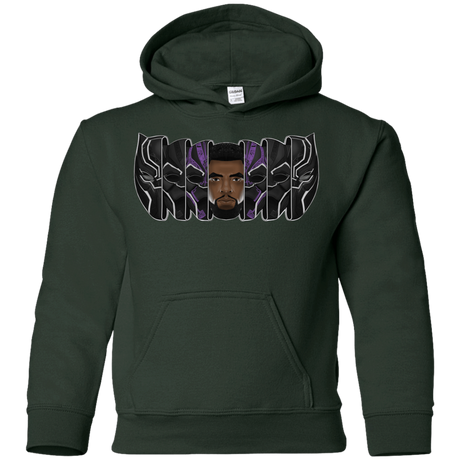Sweatshirts Forest Green / YS Black Panther Mask Youth Hoodie