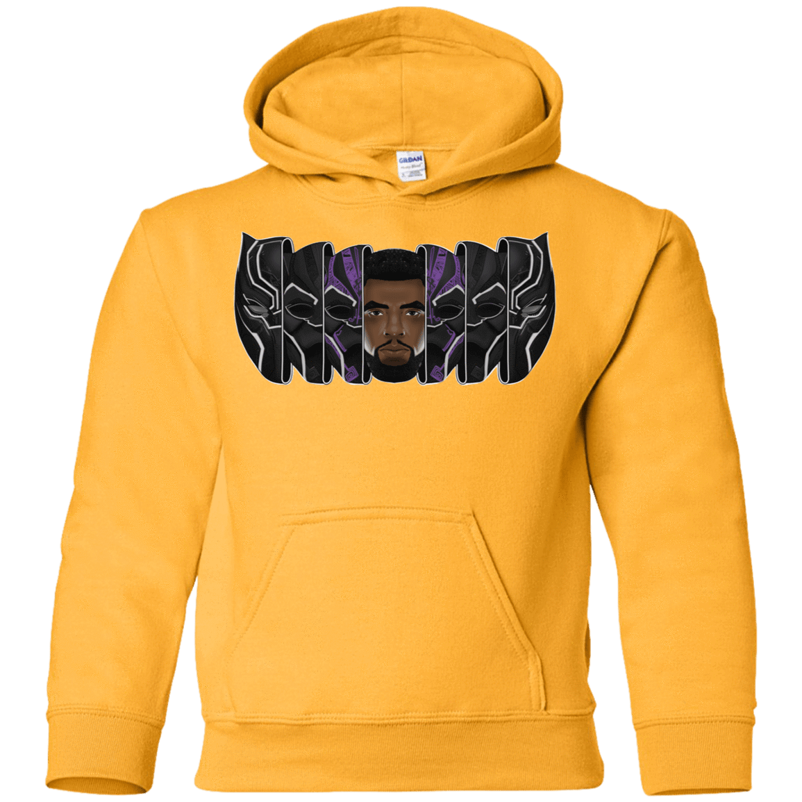 Sweatshirts Gold / YS Black Panther Mask Youth Hoodie