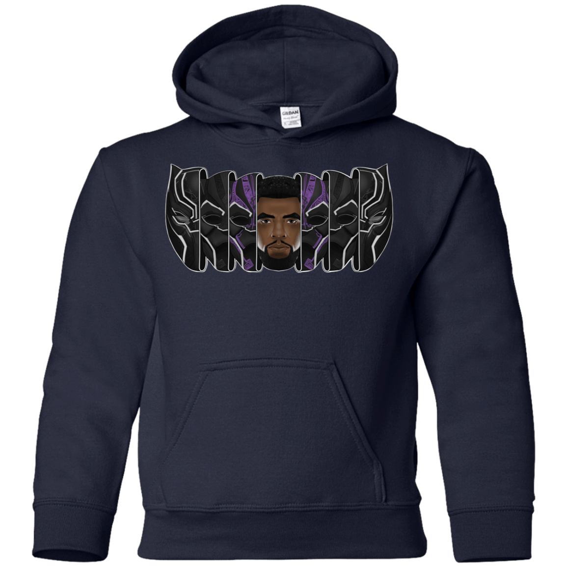 Sweatshirts Navy / YS Black Panther Mask Youth Hoodie