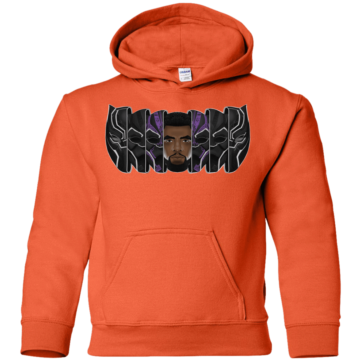 Sweatshirts Orange / YS Black Panther Mask Youth Hoodie