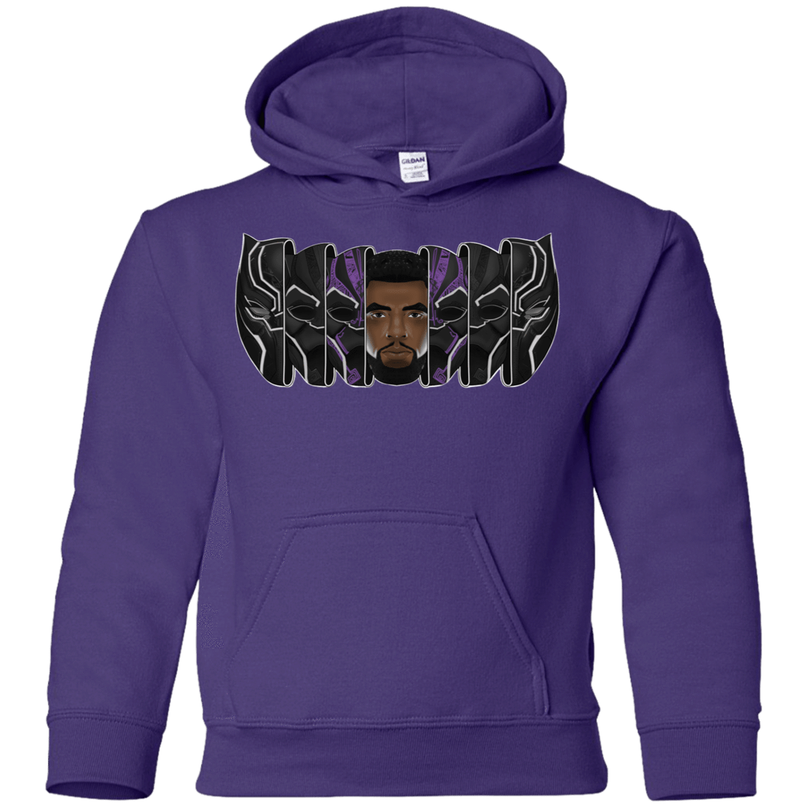 Sweatshirts Purple / YS Black Panther Mask Youth Hoodie