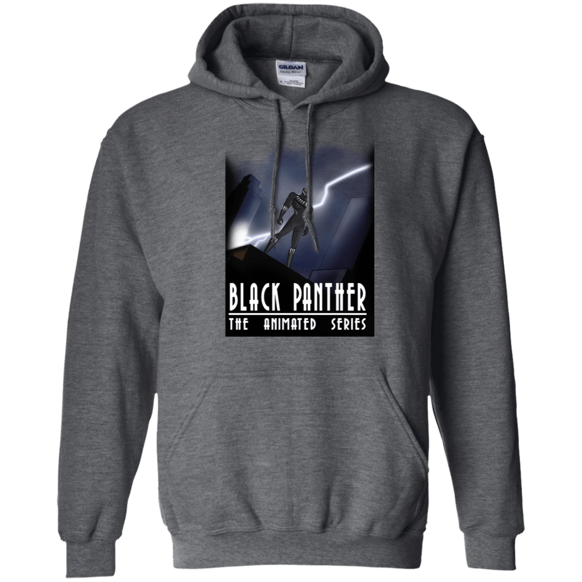 Sweatshirts Dark Heather / S Black Panther The Animated Series Pullover Hoodie