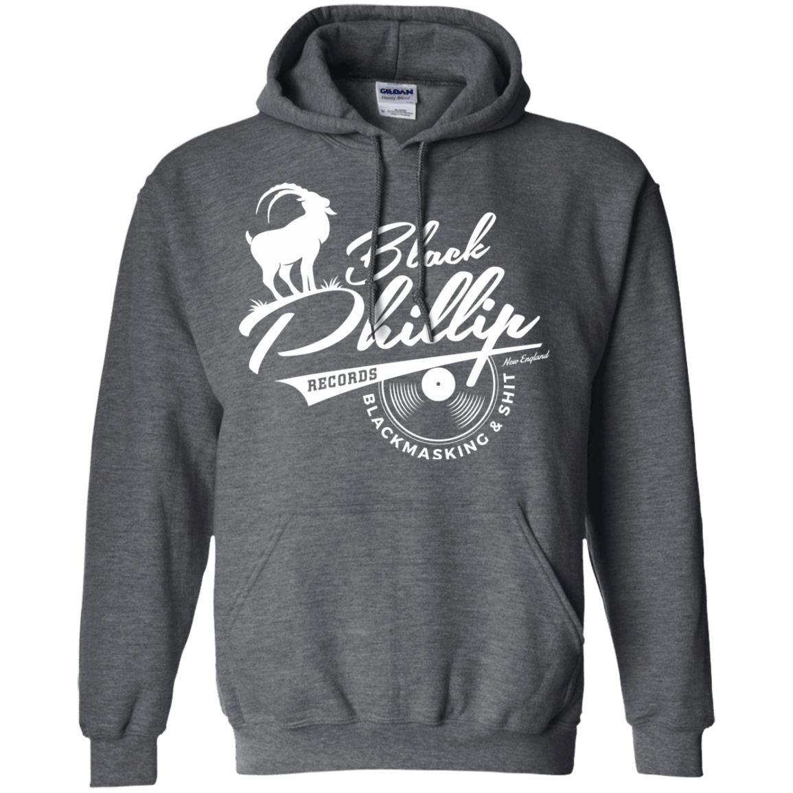Sweatshirts Dark Heather / Small BLACK PHILLIP RECORDS Pullover Hoodie