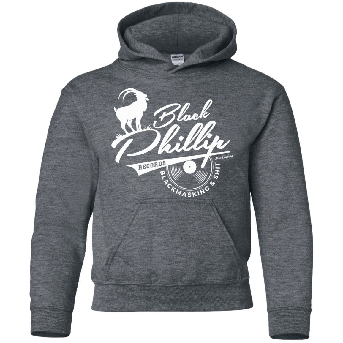 Sweatshirts Dark Heather / YS BLACK PHILLIP RECORDS Youth Hoodie