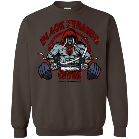 Sweatshirts Dark Chocolate / Small Black Pyramid Gym Crewneck Sweatshirt
