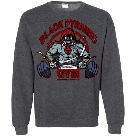 Sweatshirts Dark Heather / Small Black Pyramid Gym Crewneck Sweatshirt