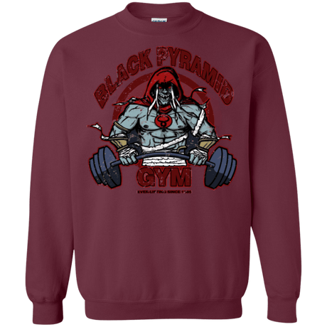 Sweatshirts Maroon / Small Black Pyramid Gym Crewneck Sweatshirt