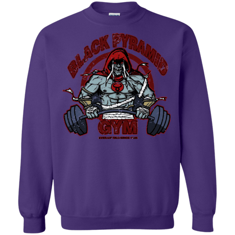 Sweatshirts Purple / Small Black Pyramid Gym Crewneck Sweatshirt