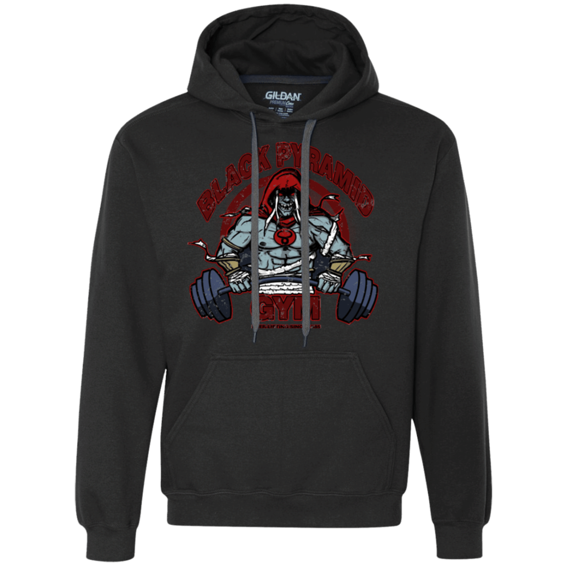 Black Pyramid Gym Premium Fleece Hoodie Pop Up Tee