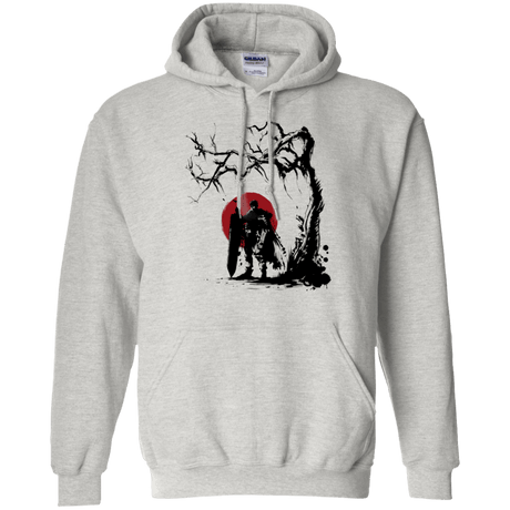 Sweatshirts Ash / Small Black Swordsman under the sun Pullover Hoodie