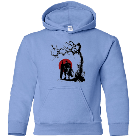 Sweatshirts Carolina Blue / YS Black Swordsman under the sun Youth Hoodie