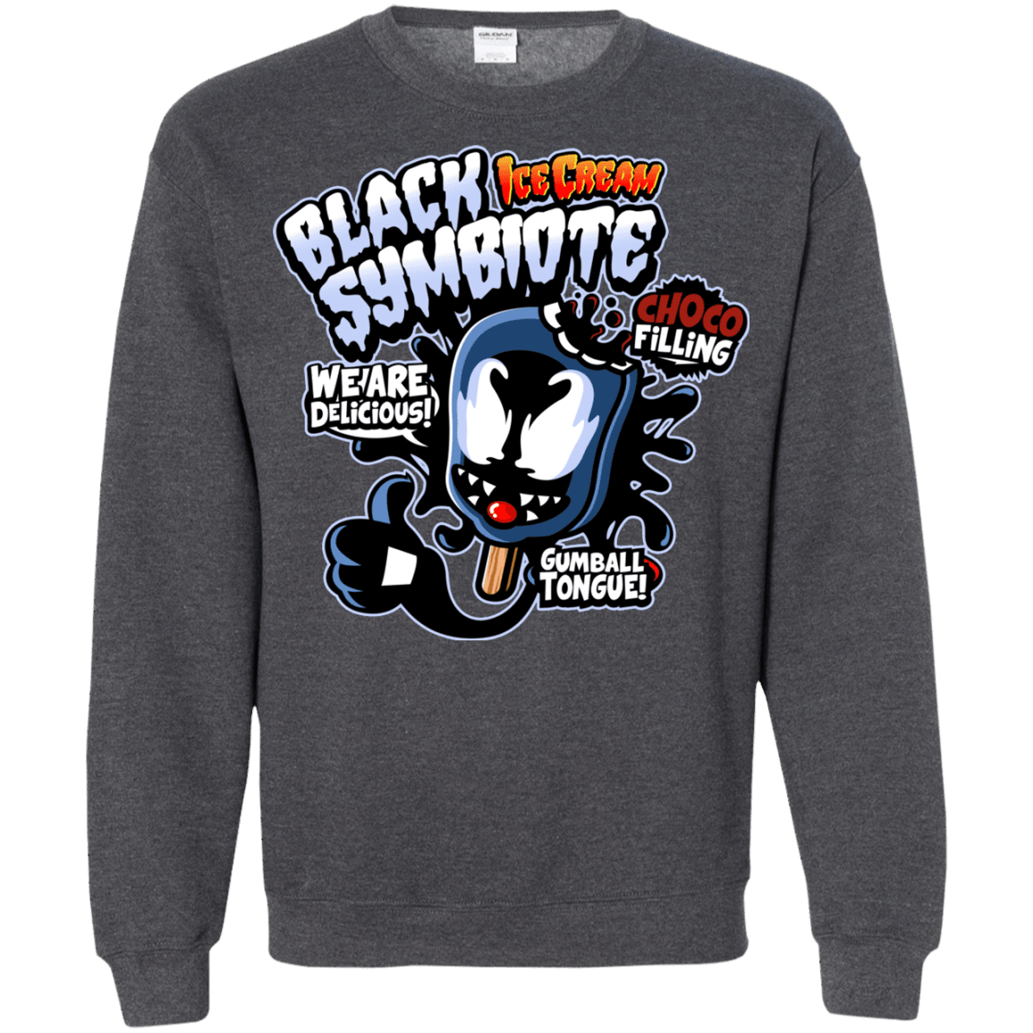 Sweatshirts Dark Heather / S Black Symbiote Ice Cream Crewneck Sweatshirt