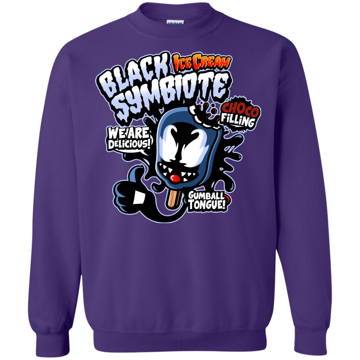 Sweatshirts Purple / S Black Symbiote Ice Cream Crewneck Sweatshirt