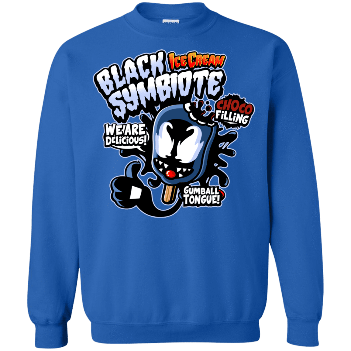 Sweatshirts Royal / S Black Symbiote Ice Cream Crewneck Sweatshirt