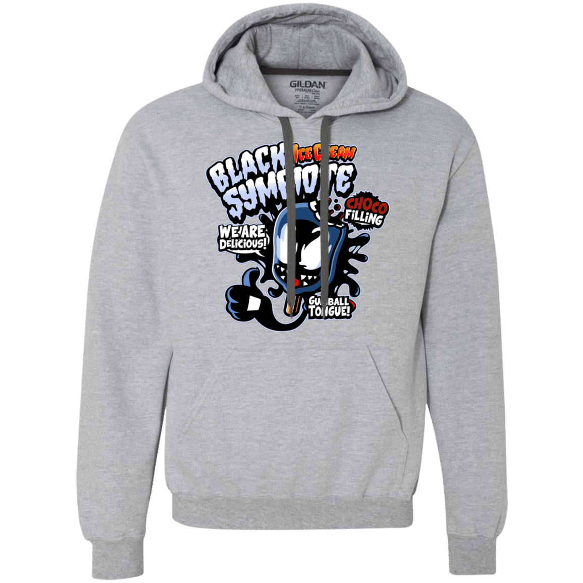 Sweatshirts Sport Grey / S Black Symbiote Ice Cream Premium Fleece Hoodie