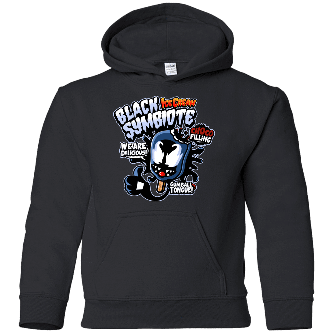Sweatshirts Black / YS Black Symbiote Ice Cream Youth Hoodie