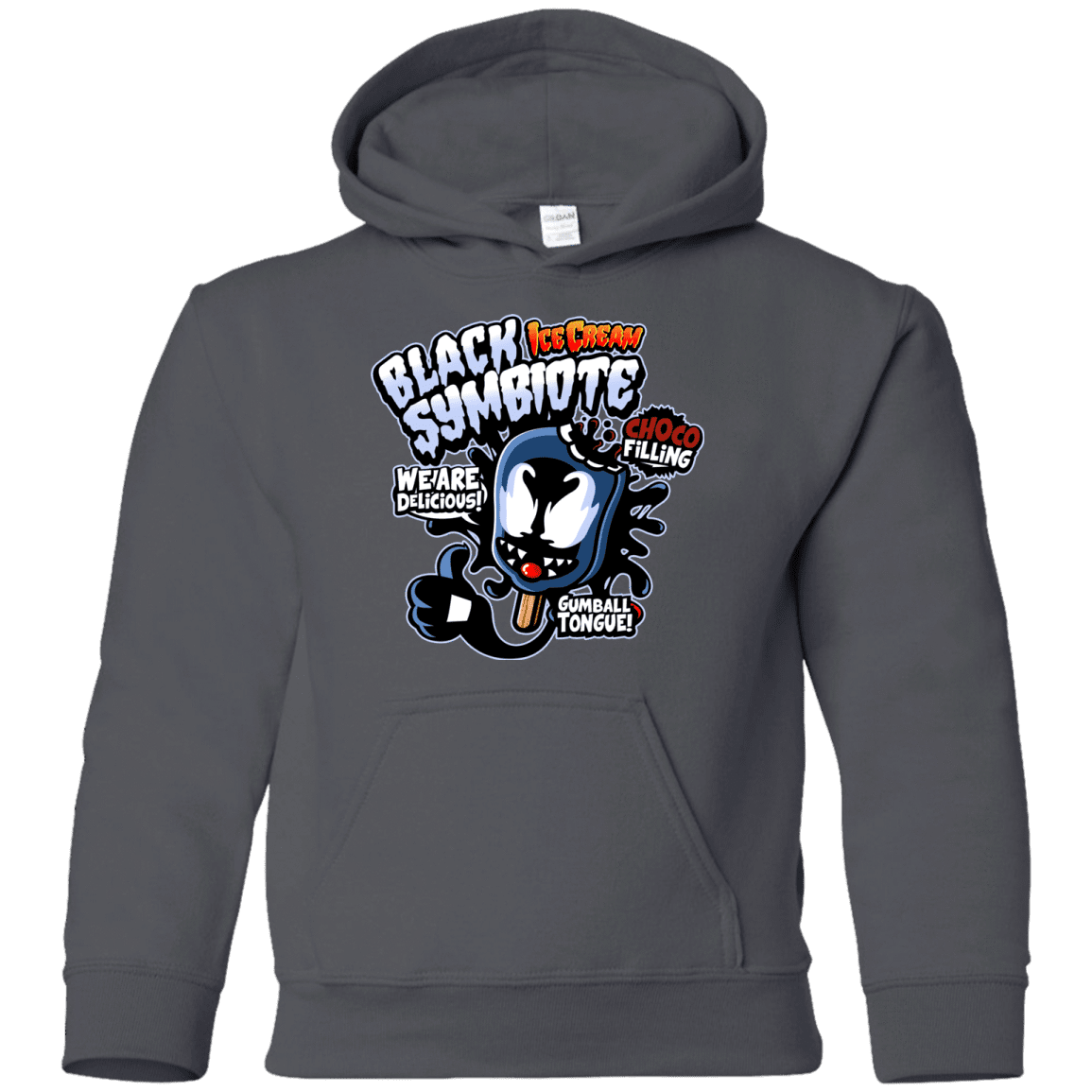 Sweatshirts Charcoal / YS Black Symbiote Ice Cream Youth Hoodie