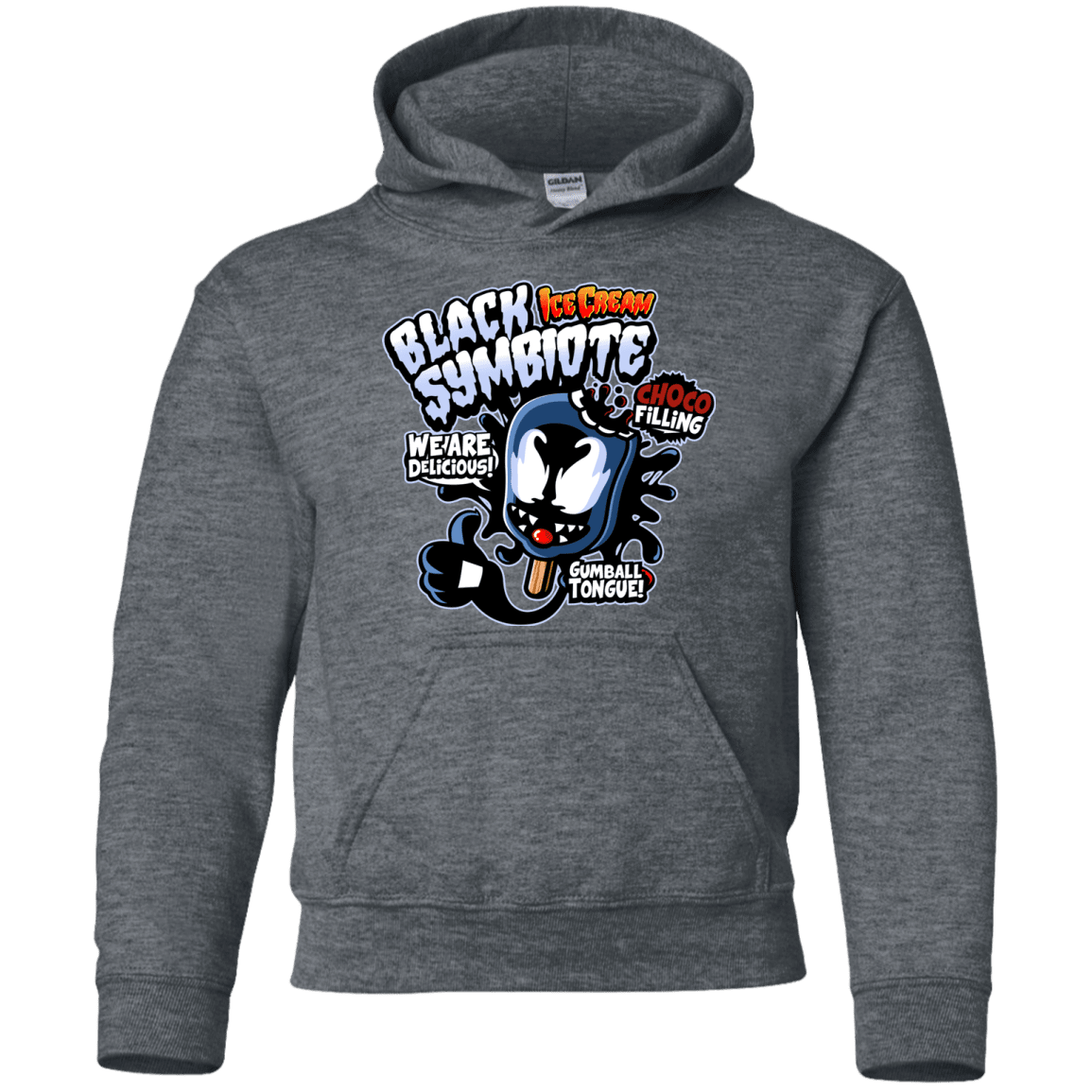 Sweatshirts Dark Heather / YS Black Symbiote Ice Cream Youth Hoodie