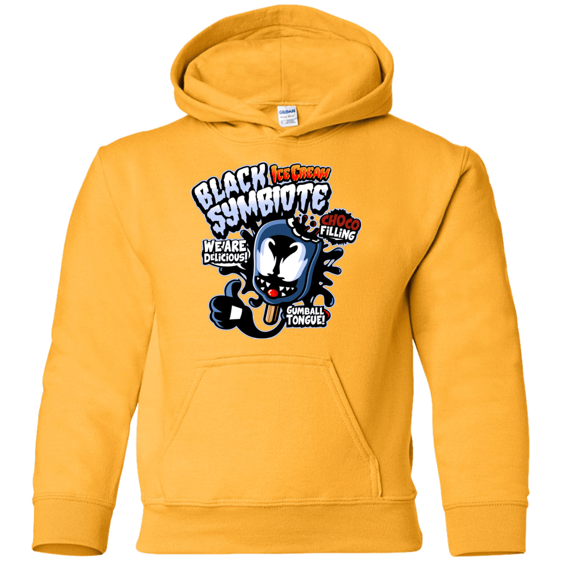 Sweatshirts Gold / YS Black Symbiote Ice Cream Youth Hoodie