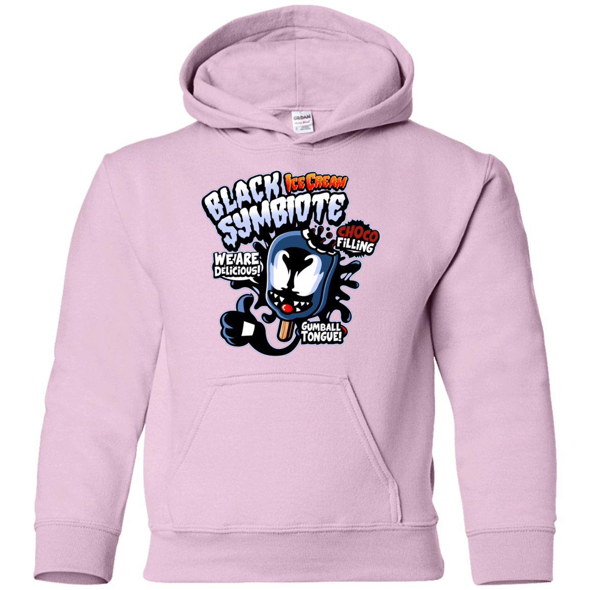 Sweatshirts Light Pink / YS Black Symbiote Ice Cream Youth Hoodie