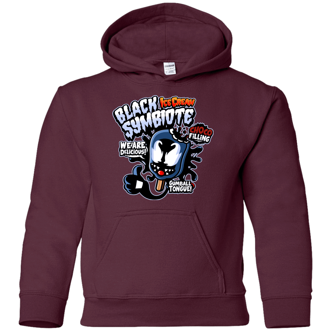 Sweatshirts Maroon / YS Black Symbiote Ice Cream Youth Hoodie