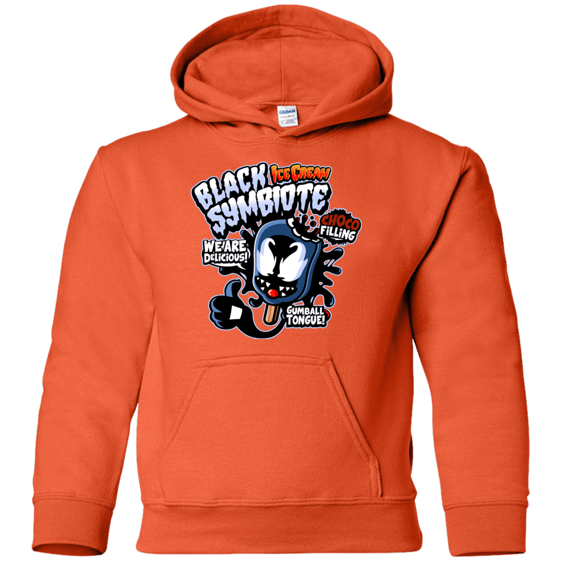 Sweatshirts Orange / YS Black Symbiote Ice Cream Youth Hoodie
