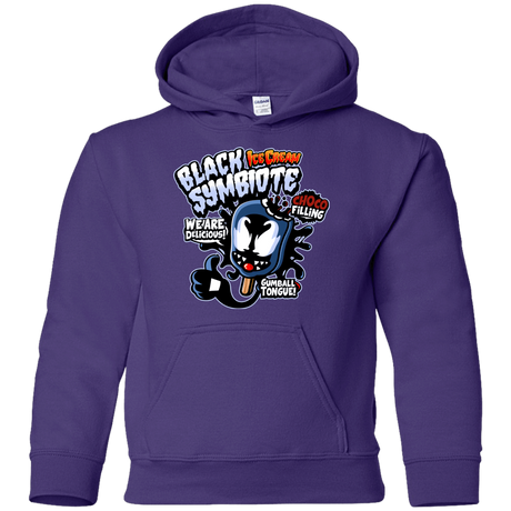 Sweatshirts Purple / YS Black Symbiote Ice Cream Youth Hoodie