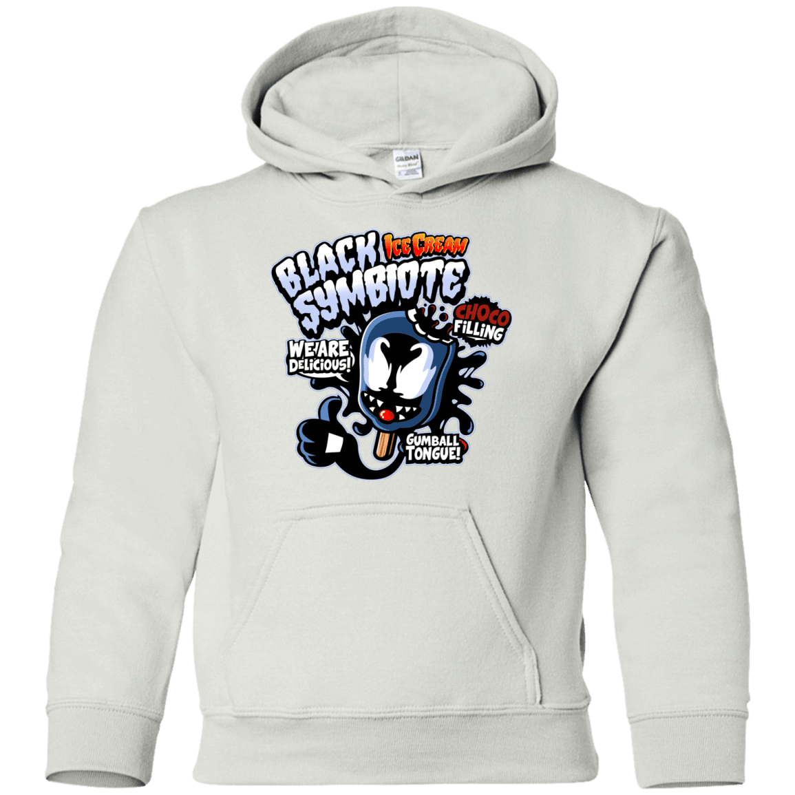 Sweatshirts White / YS Black Symbiote Ice Cream Youth Hoodie