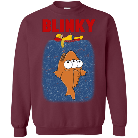 Sweatshirts Maroon / Small Blinky Jaws Crewneck Sweatshirt