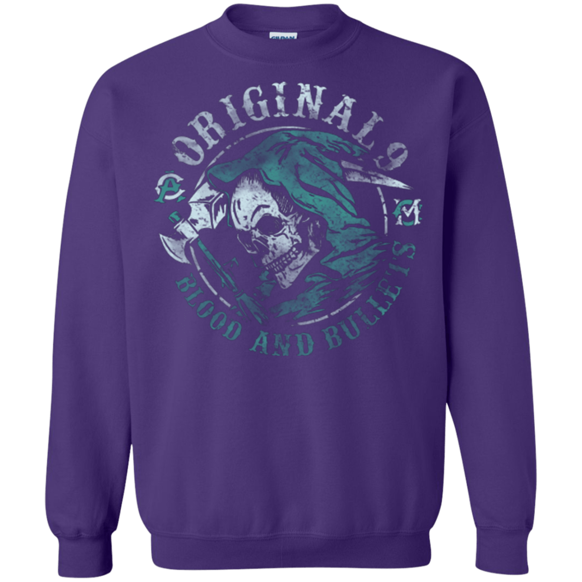 Sweatshirts Purple / Small Blood and Bullets Crewneck Sweatshirt