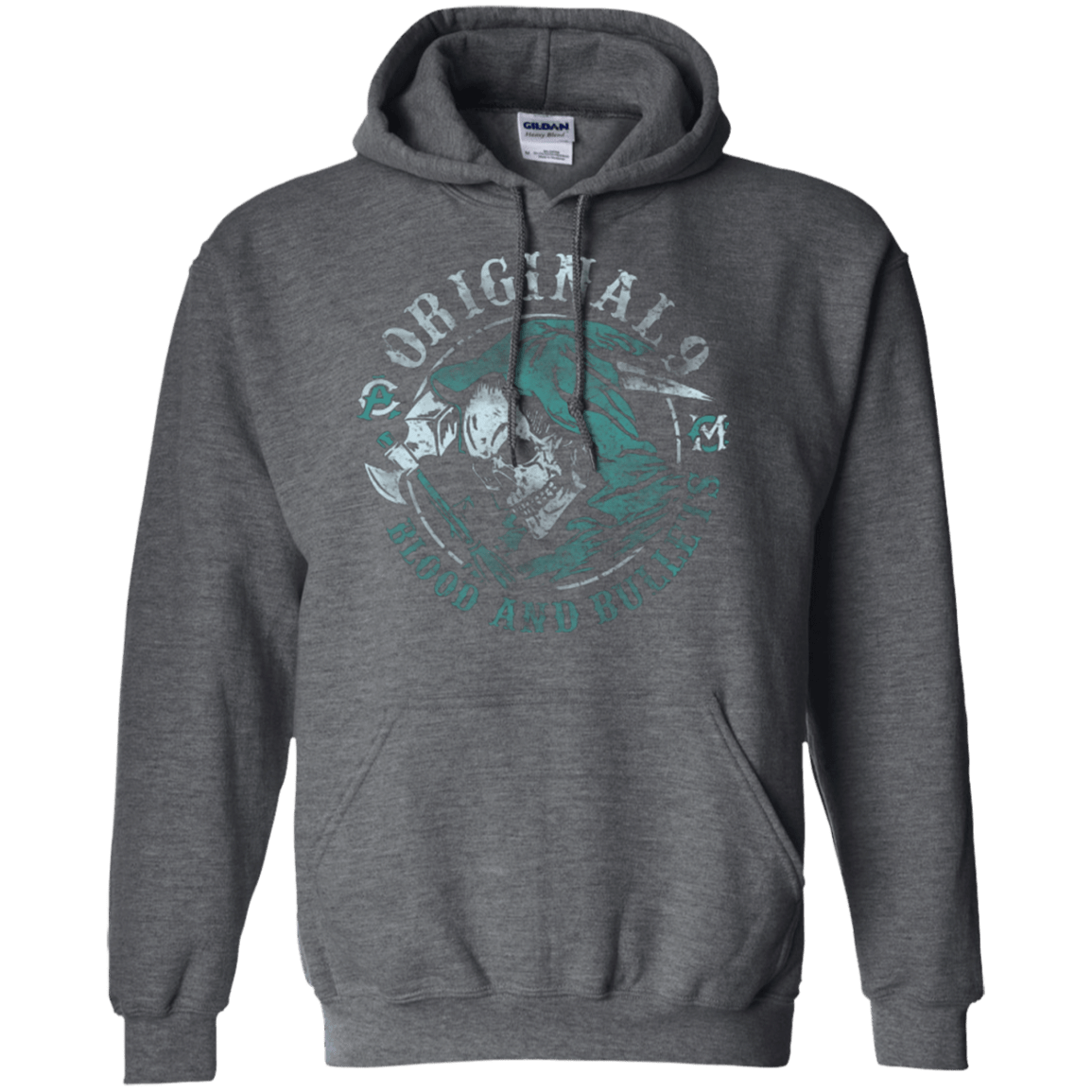Sweatshirts Dark Heather / Small Blood and Bullets Pullover Hoodie