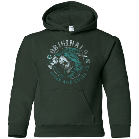 Sweatshirts Forest Green / YS Blood and Bullets Youth Hoodie
