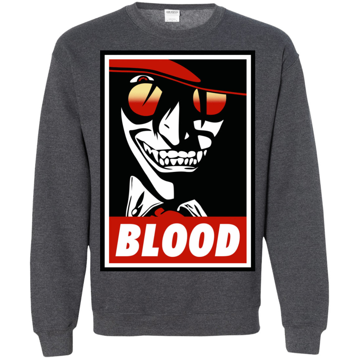 Sweatshirts Dark Heather / Small Blood Crewneck Sweatshirt
