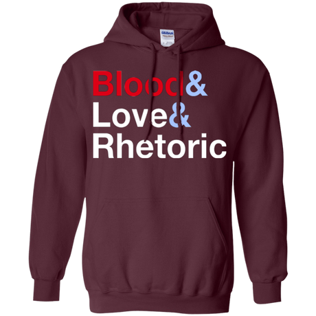 Sweatshirts Maroon / Small Blood Love Rhetoric Pullover Hoodie